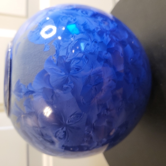 Wizard of Clay Blue Crystalline Vase 5.5" - Picture 6 of 11